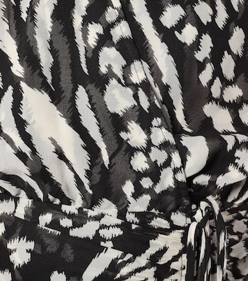 Kiran animal-print silk minidress | Veronica Beard
