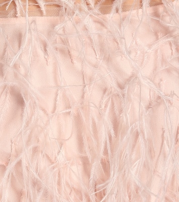 Robe en tulle à plumes | Monique Lhuillier