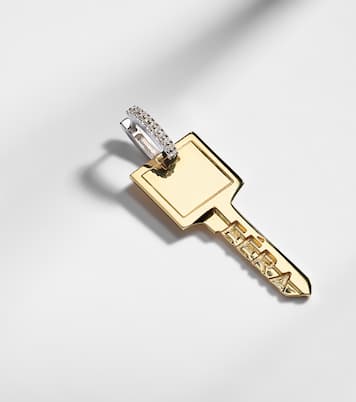 Key Big 18kt gold single earring with diamonds | Eéra
