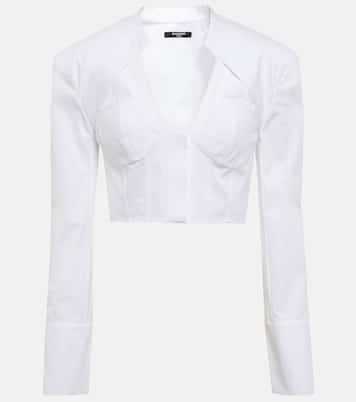 Camisa cropped de algodón | Balmain