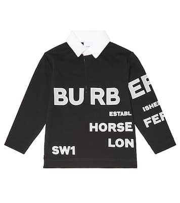 프린트 코튼 폴로 셔츠 | Burberry Kids
