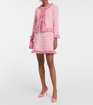 Fringe-trimmed tweed minidress | Carolina Herrera