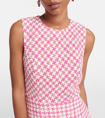 Fringe-trimmed tweed minidress | Carolina Herrera