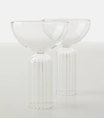 May set of 2 champagne coupe glasses | Fferrone Design