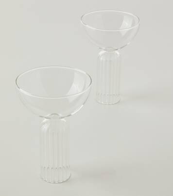 May set of 2 champagne coupe glasses | Fferrone Design