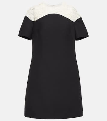 Miniabito Crêpe Couture con pizzo | Valentino