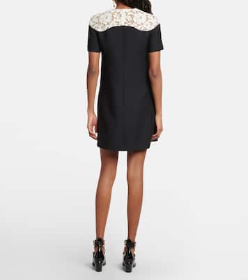 Miniabito Crêpe Couture con pizzo | Valentino