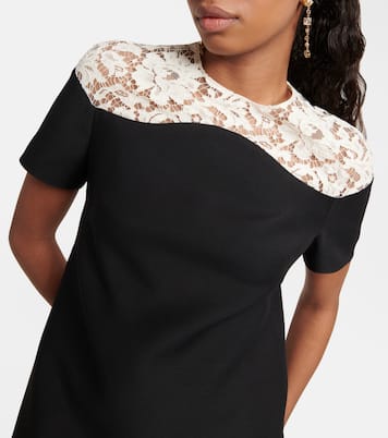 Miniabito Crêpe Couture con pizzo | Valentino
