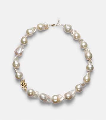Collier en or 14 ct, perles baroques et diamants | Mateo