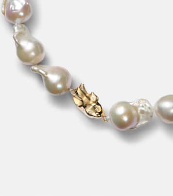 Collier en or 14 ct, perles baroques et diamants | Mateo