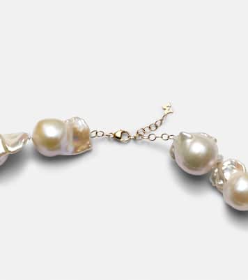 Collier en or 14 ct, perles baroques et diamants | Mateo