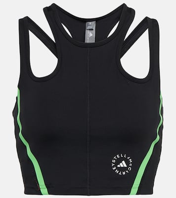 Top cropped in jersey con cut-out | Adidas by Stella McCartney