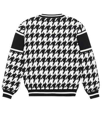 Pullover pied-de-poule con logo | Balmain Kids