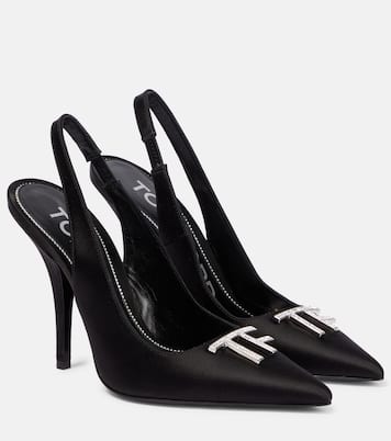 TF satin slingback pumps | Tom Ford