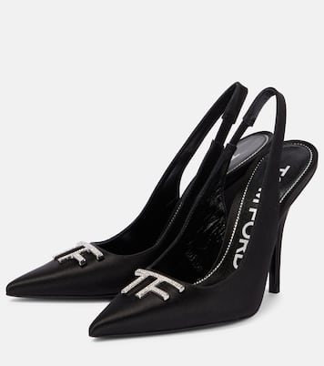 TF satin slingback pumps | Tom Ford