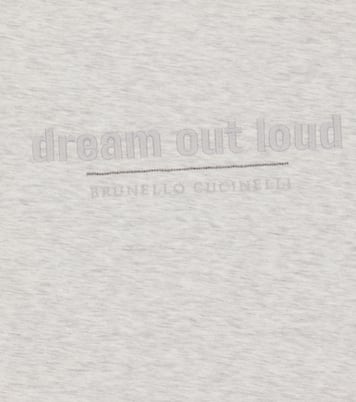 Besticktes T-Shirt aus Baumwoll-Jersey | Brunello Cucinelli Kids