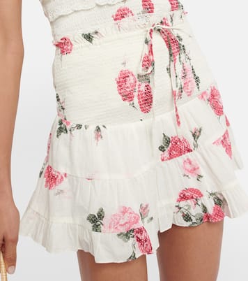 Minifalda Aldana de algodón floral | LoveShackFancy