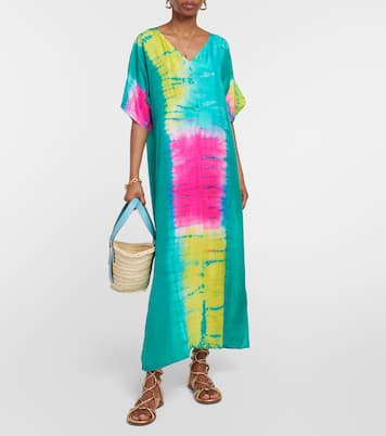 Tie-dyed silk kaftan | Anna Kosturova