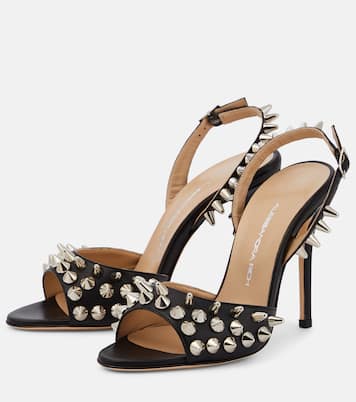 Sandales en cuir à ornements | Alessandra Rich