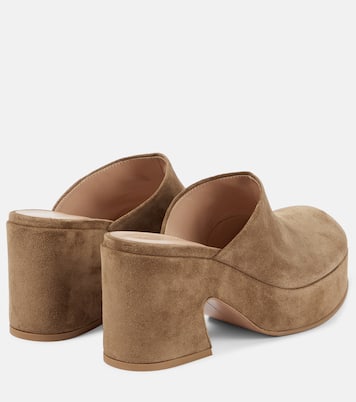 Mules Lyss in suede con plateau | Gianvito Rossi