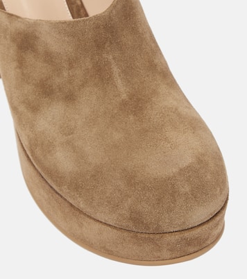 Mules Lyss in suede con plateau | Gianvito Rossi