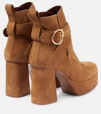 Lyna suede platform ankle boots | See By Chloé