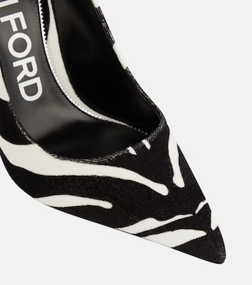 Padlock zebra-print velvet pumps | Tom Ford