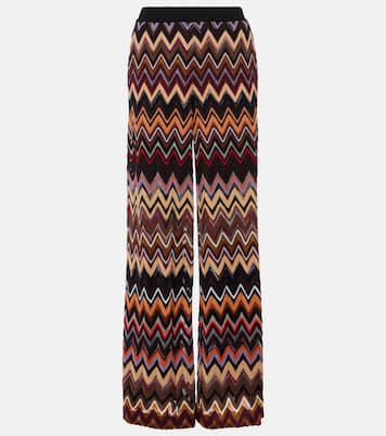 Zig Zag wool-blend wide-leg pants | Missoni