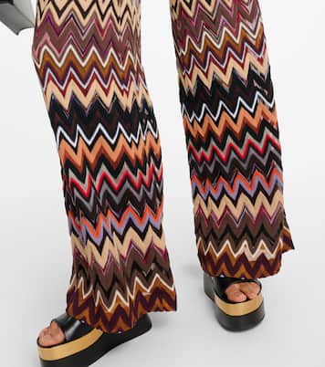 Zig Zag wool-blend wide-leg pants | Missoni