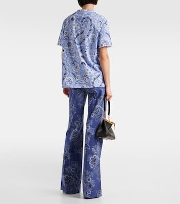 T-shirt in jersey di cotone con stampa | Etro