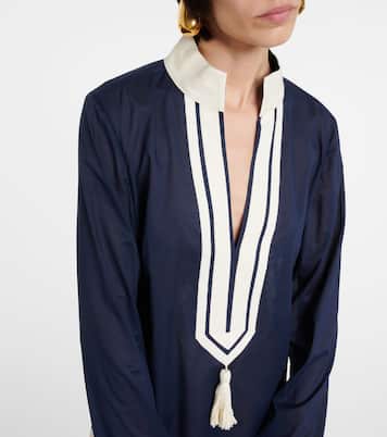 Túnica de algodón con borlas | Tory Burch