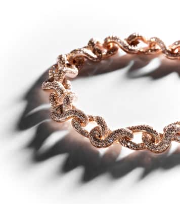 Infinity Link 18kt rose gold bracelet with diamonds | Shay Jewelry