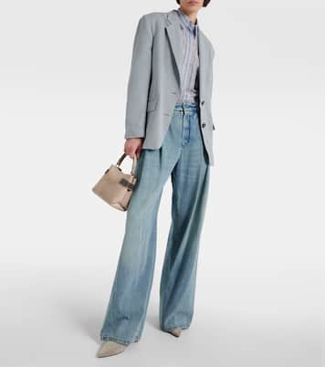 Jeans a vita alta e gamba larga | Brunello Cucinelli