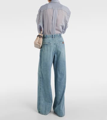 Jeans a vita alta e gamba larga | Brunello Cucinelli