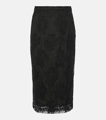 Gonna midi in cotone e pizzo | Dolce&Gabbana