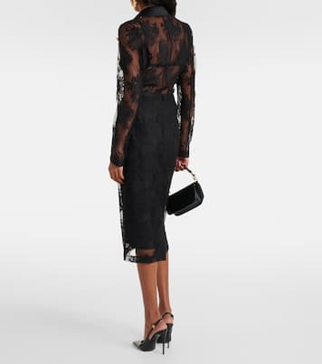 Gonna midi in cotone e pizzo | Dolce&Gabbana