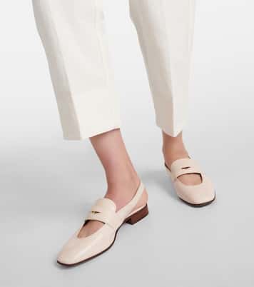 Cutout leather slingback flats | Tod's