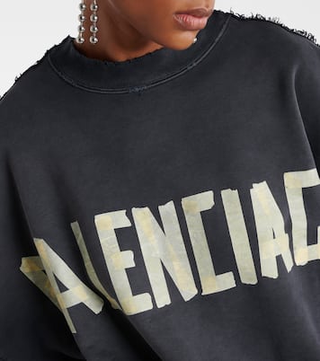 Felpa in jersey di cotone con logo | Balenciaga
