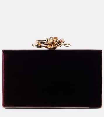 Pochette Frame Flower Mini en velours | Victoria Beckham