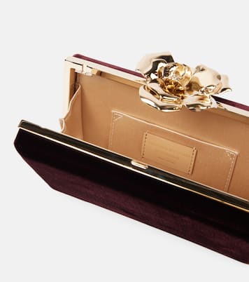 Pochette Frame Flower Mini en velours | Victoria Beckham