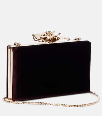 Pochette Frame Flower Mini en velours | Victoria Beckham