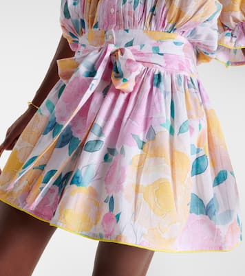 Miniabito in cotone e lino con stampa floreale | Juliet Dunn