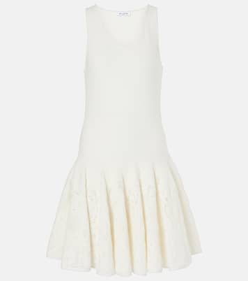 Abito corto Skater in pizzo di cotone | Alaïa