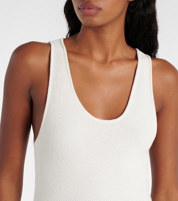 Abito corto Skater in pizzo di cotone | Alaïa