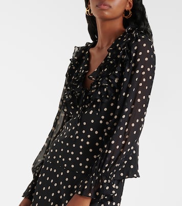 Blusa Lasca in seta a pois | Rixo
