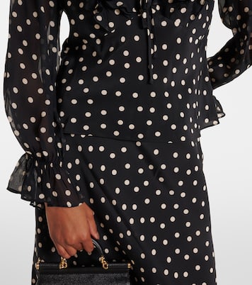 Blusa Lasca in seta a pois | Rixo
