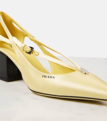 Escarpins 60 en satin à ornements | Prada