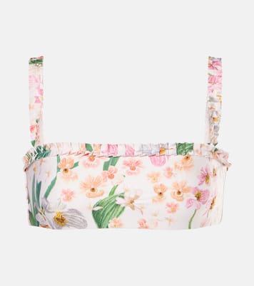 Top de bikini Olmo Jardinera bordado | Agua by Agua Bendita