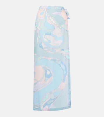 Pareo in mussola di cotone con stampa | Pucci