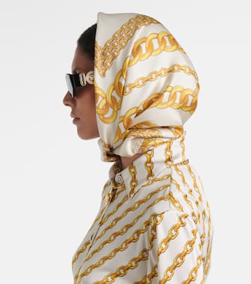 Foulard Versace Treasure in twill di seta | Versace